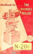 Nichols Miller-Nichols Miller Horizontal Milling Machine Operators Instruction Manual-Horizontal-01